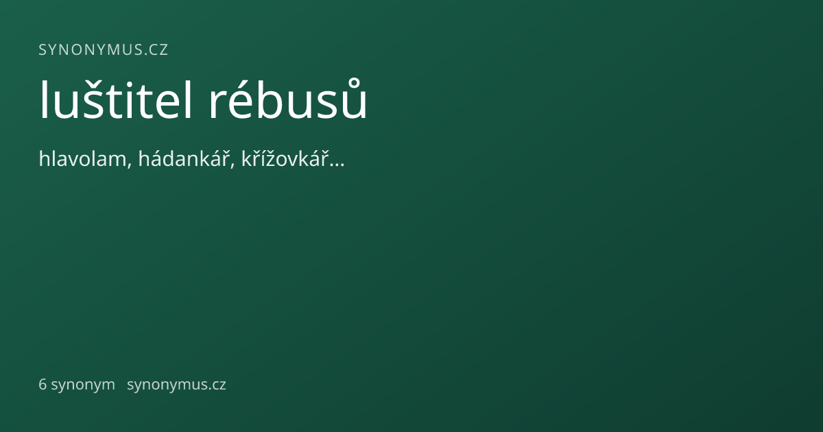 Náhled odkazu: luštitel rébusů