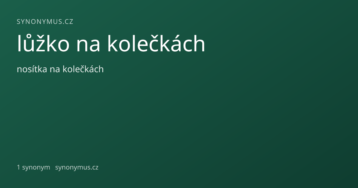 Náhled odkazu: lůžko na kolečkách