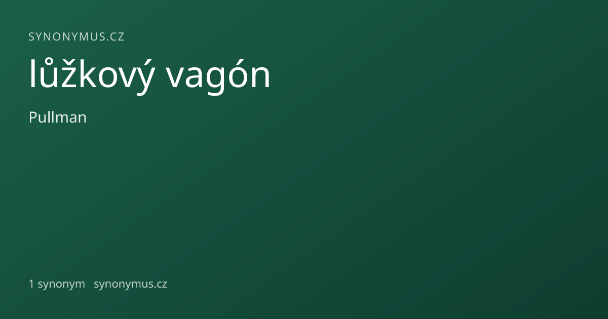 Náhled odkazu: lůžkový vagón