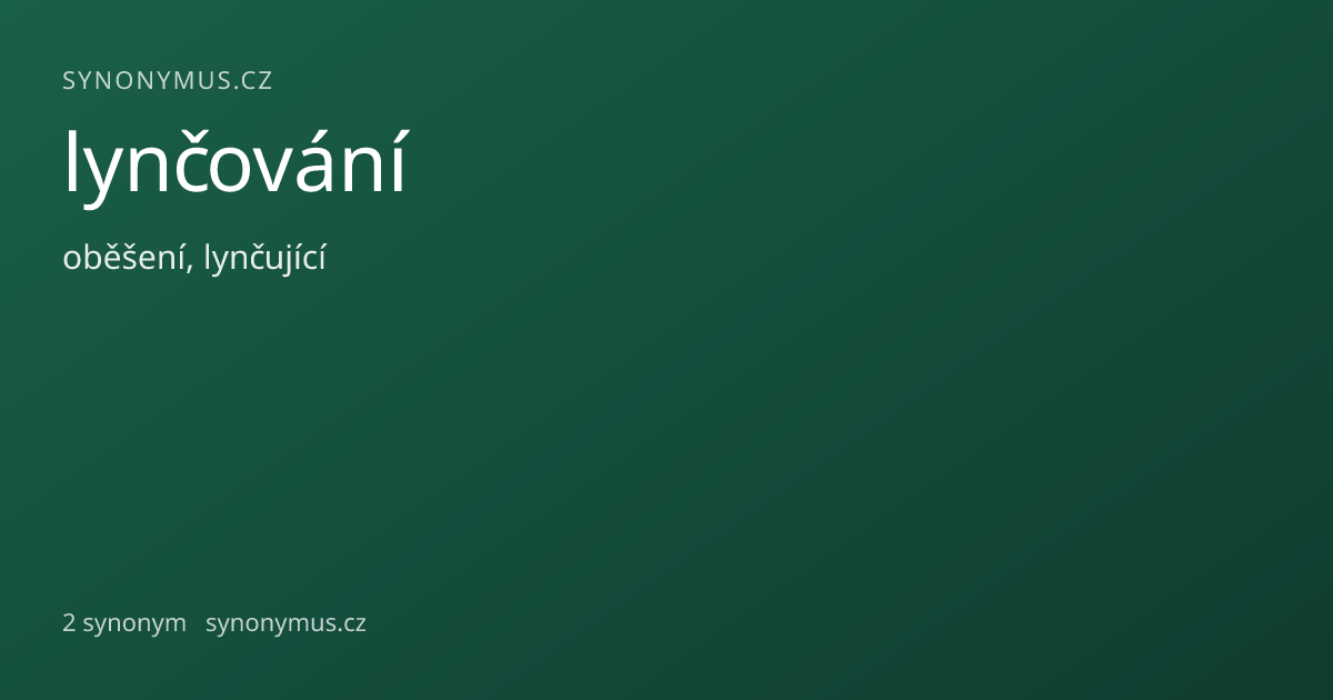 Náhled odkazu: lynčování