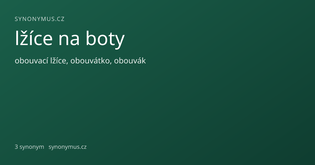 Náhled odkazu: lžíce na boty