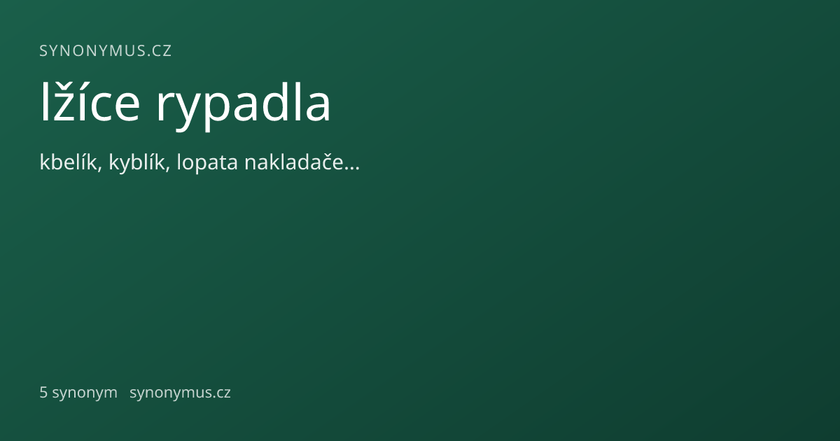 Náhled odkazu: lžíce rypadla