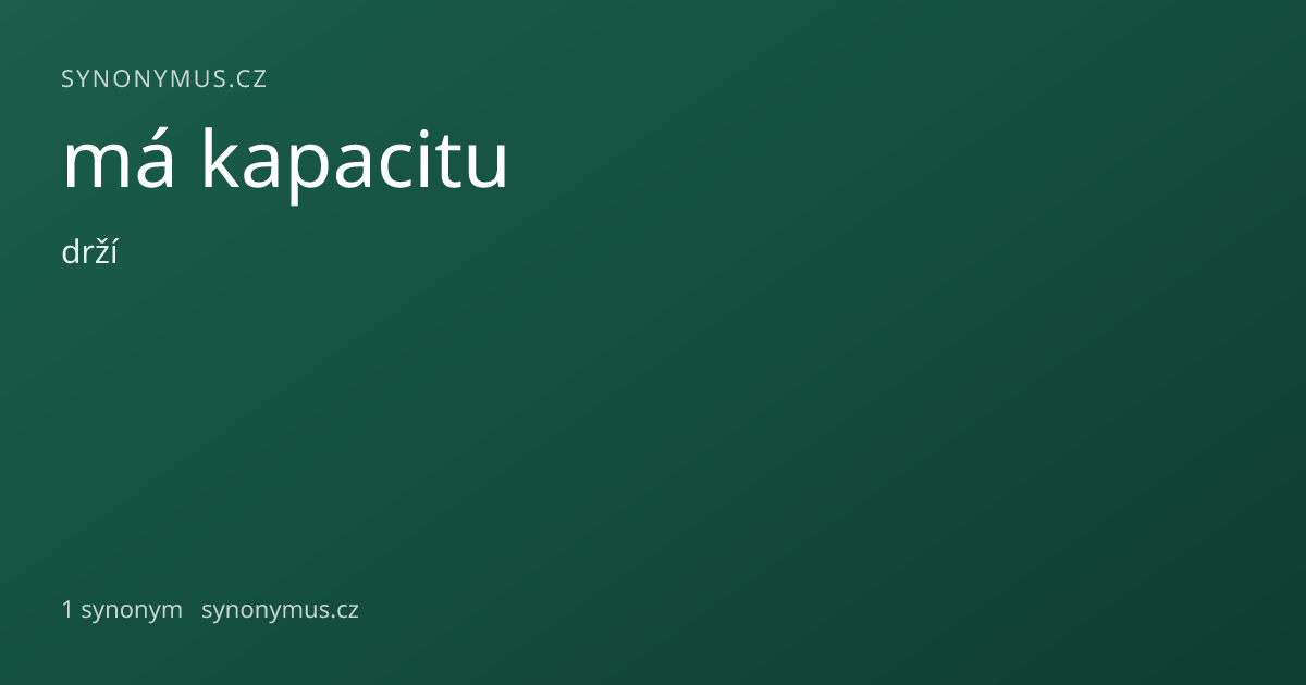 Náhled odkazu: má kapacitu