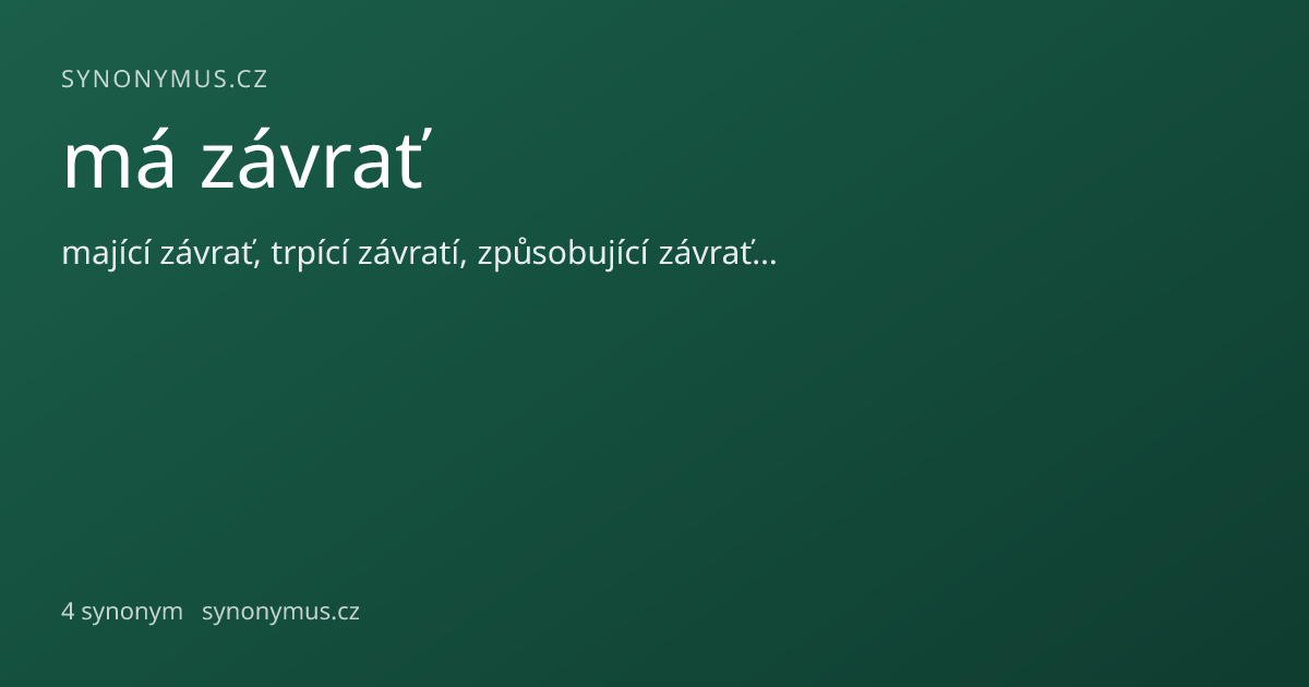 Náhled odkazu: má závrať