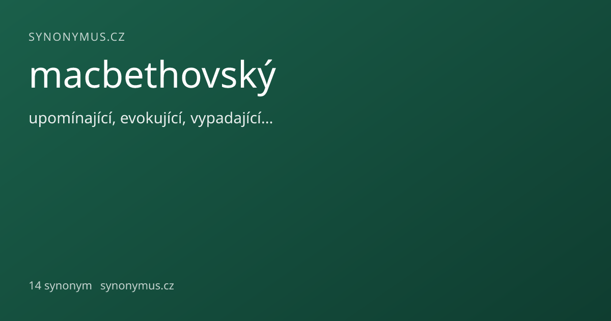 Náhled odkazu: macbethovský