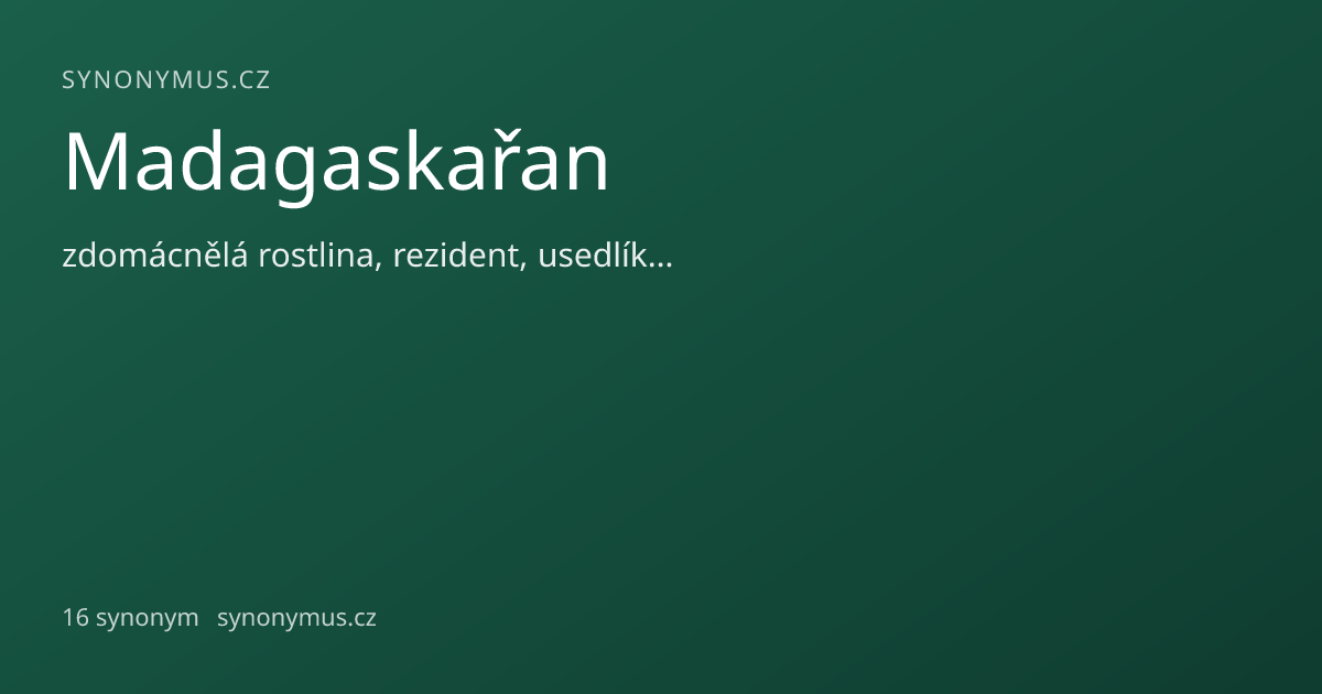 Náhled odkazu: Madagaskařan