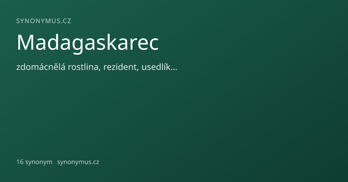 Náhled odkazu: Madagaskarec