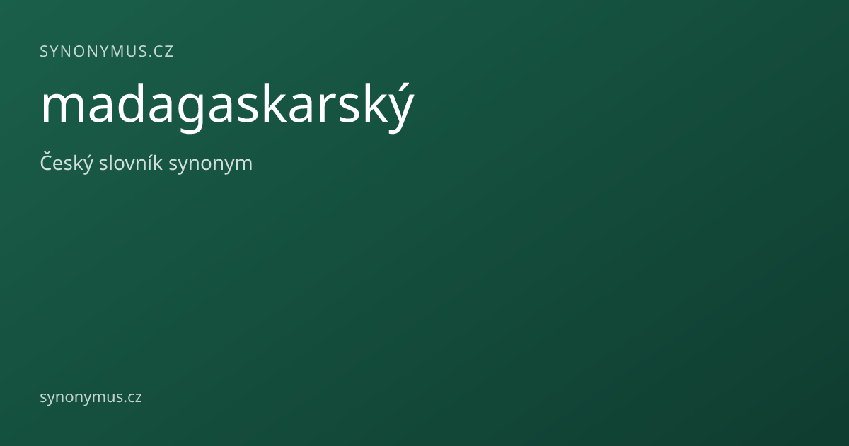Náhled odkazu: madagaskarský