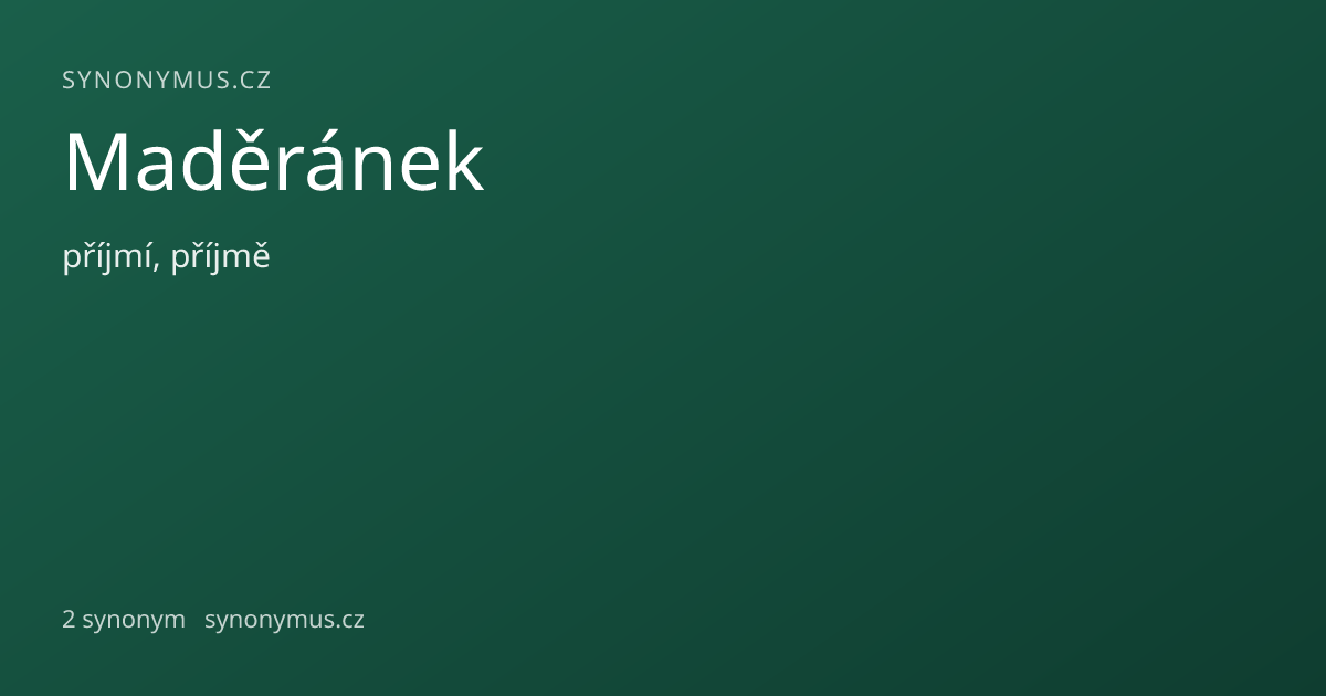 Náhled odkazu: Maděránek