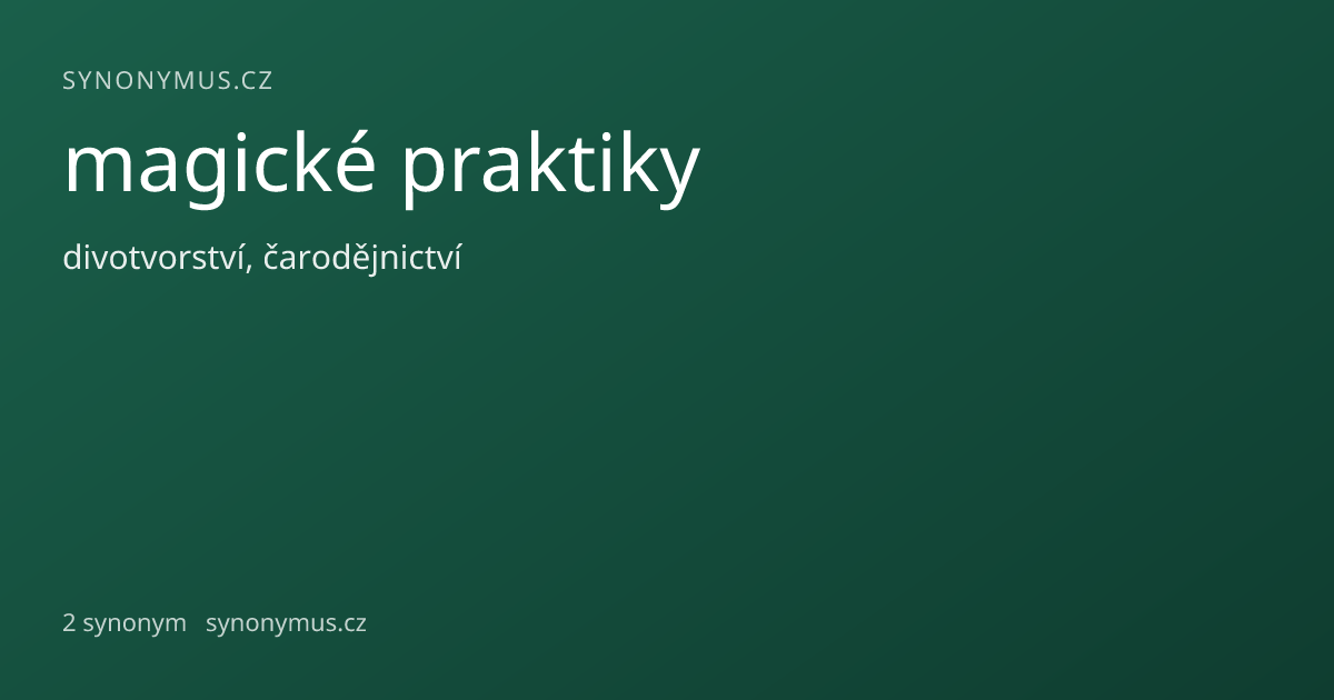 Náhled odkazu: magické praktiky