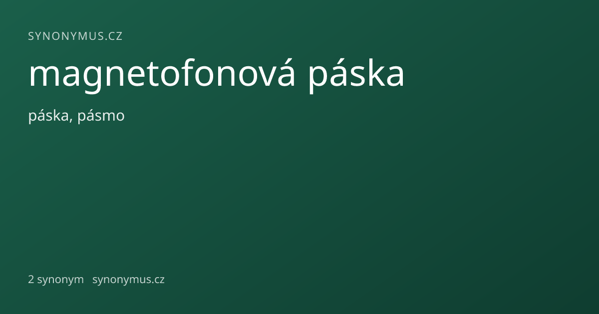 Náhled odkazu: magnetofonová páska