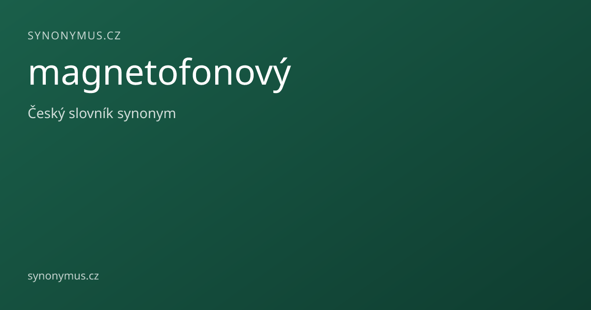 Náhled odkazu: magnetofonový