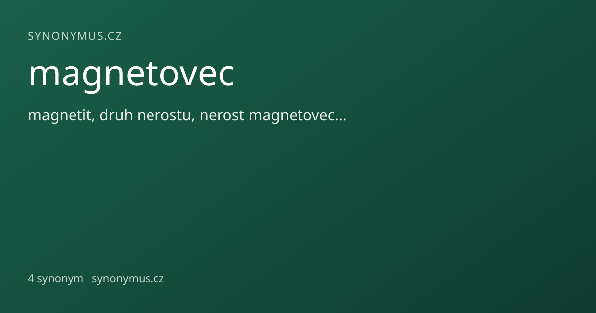 Náhled odkazu: magnetovec