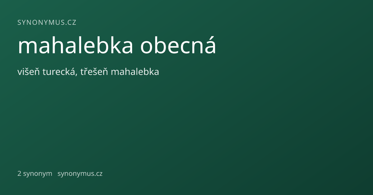 Náhled odkazu: mahalebka obecná