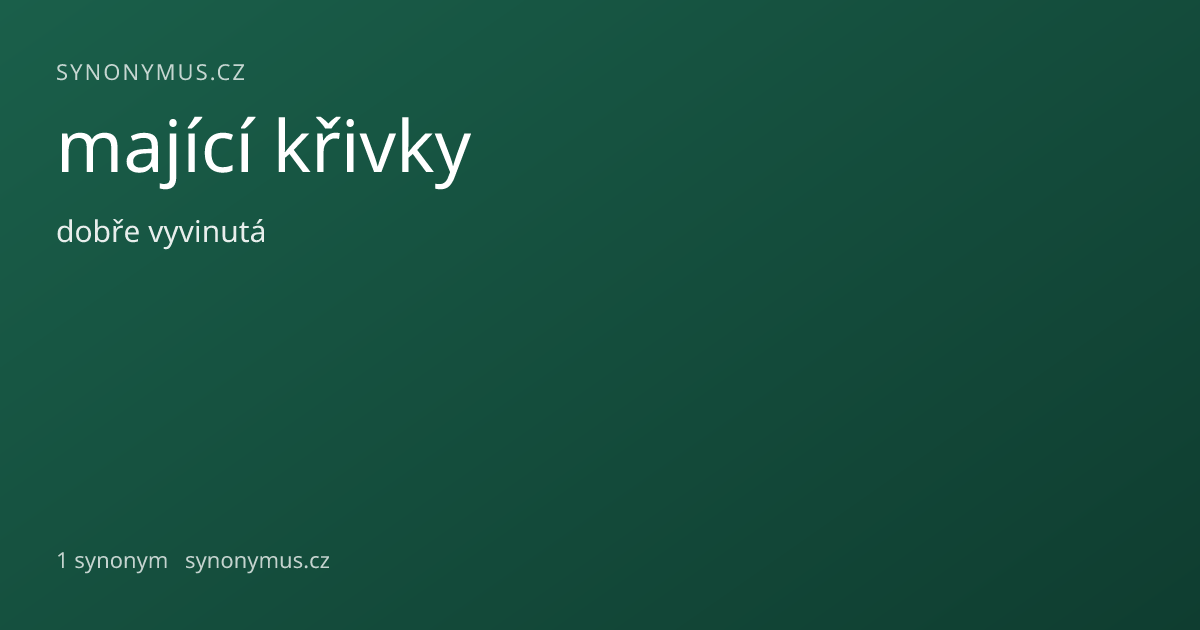 Náhled odkazu: mající křivky