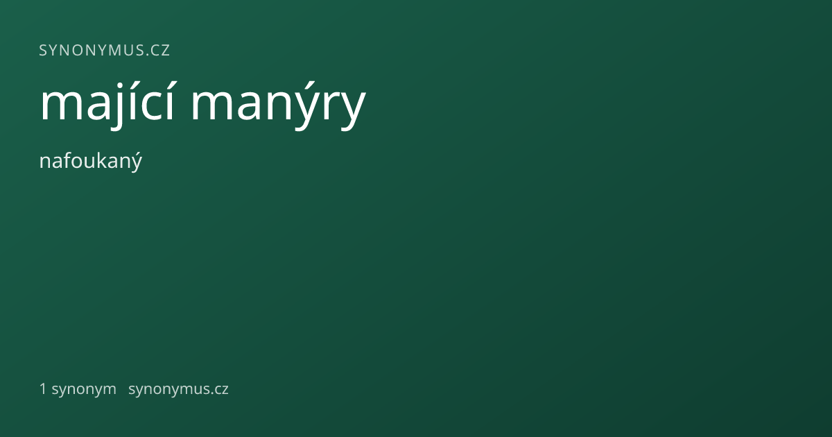 Náhled odkazu: mající manýry
