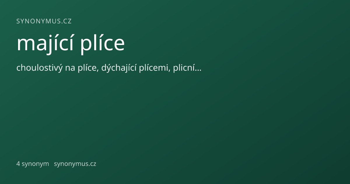 Náhled odkazu: mající plíce