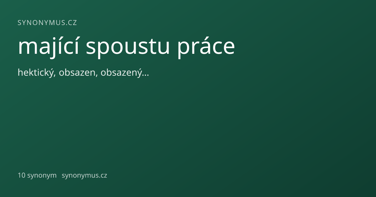 Náhled odkazu: mající spoustu práce