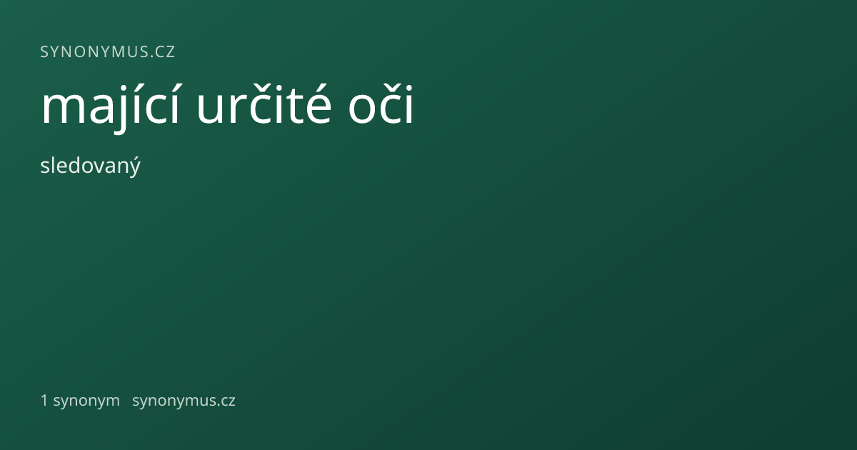 Náhled odkazu: mající určité oči