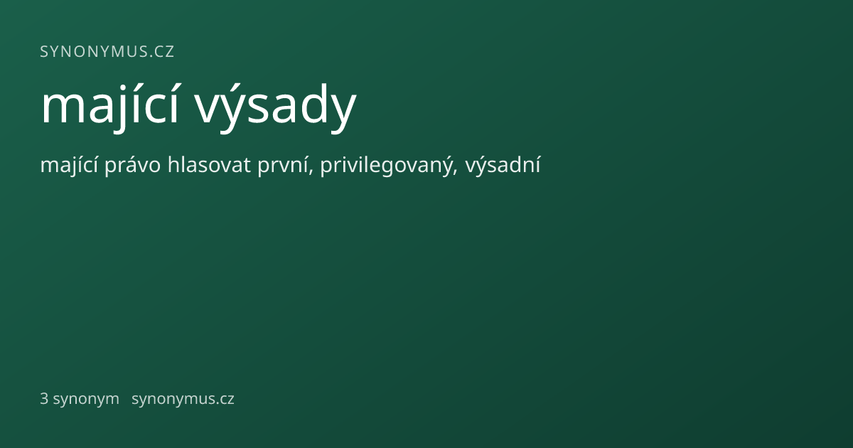 Náhled odkazu: mající výsady