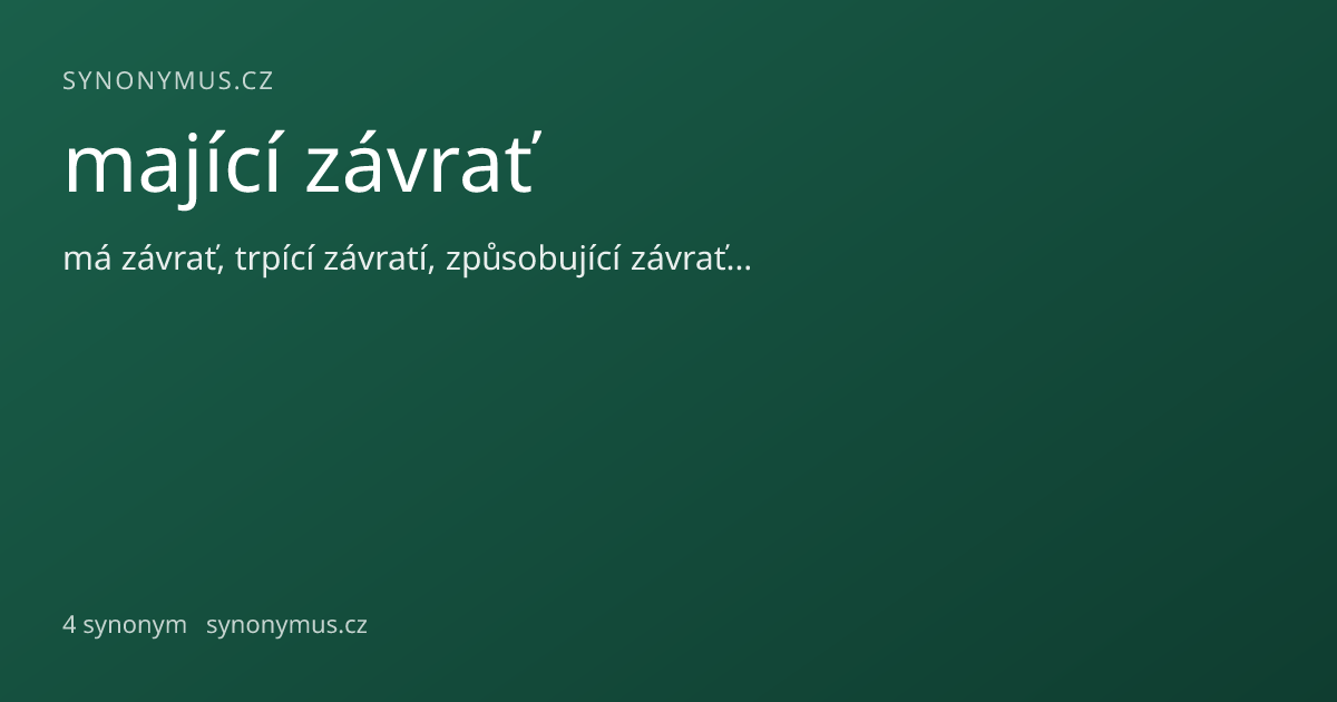 Náhled odkazu: mající závrať