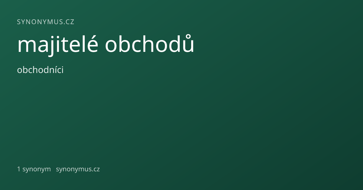 Náhled odkazu: majitelé obchodů