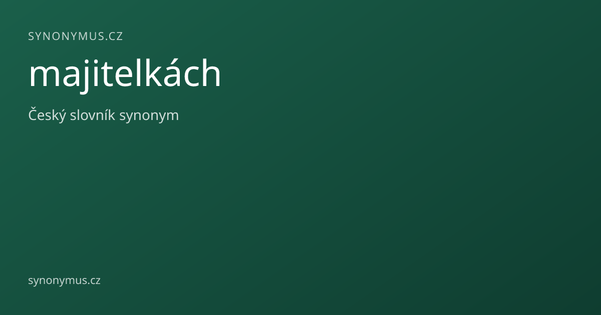 Náhled odkazu: majitelkách
