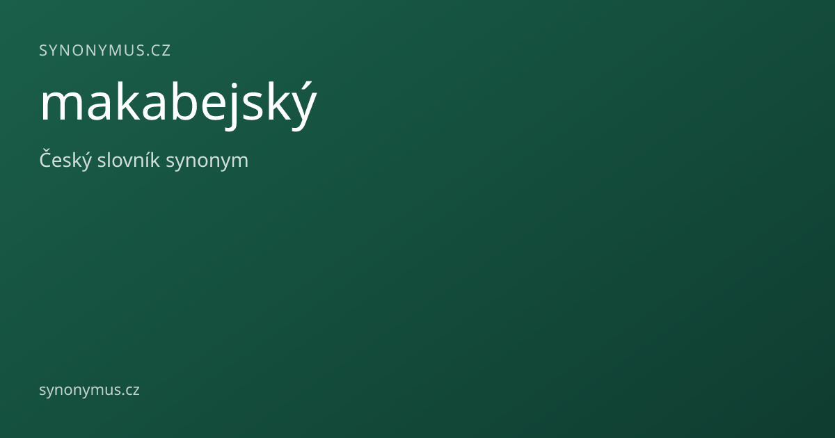 Náhled odkazu: makabejský