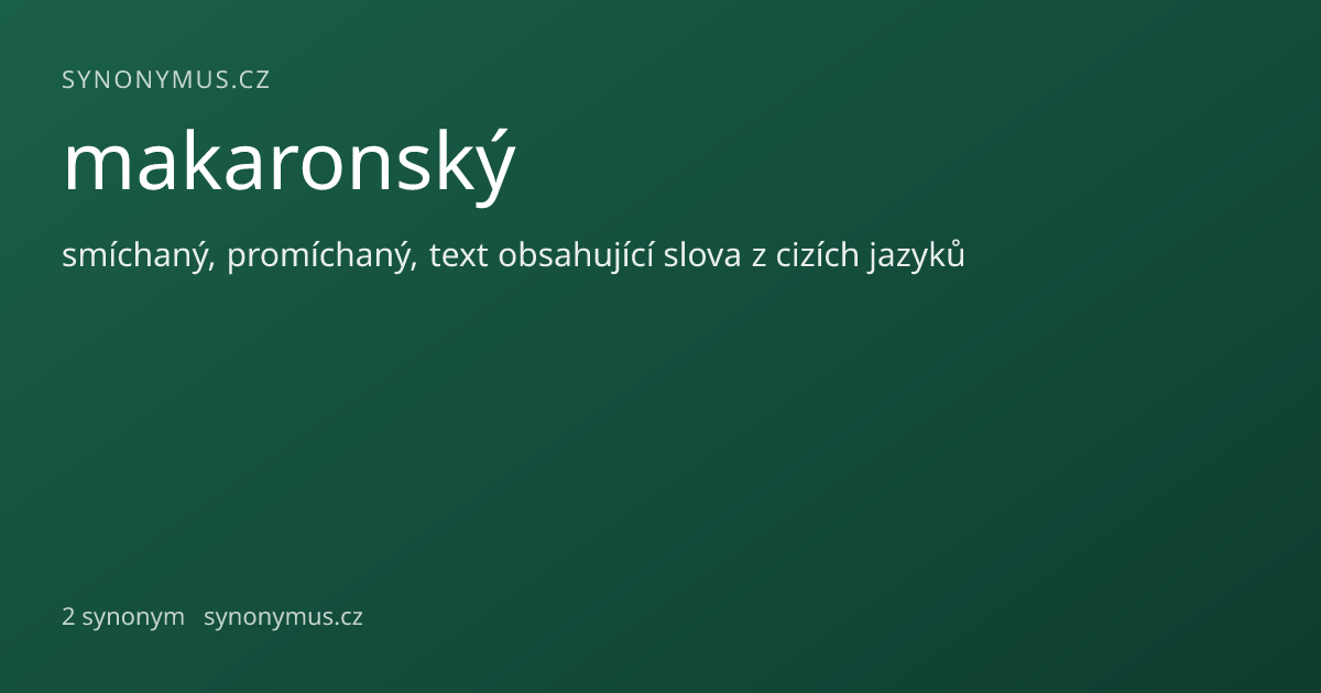 Náhled odkazu: makaronský