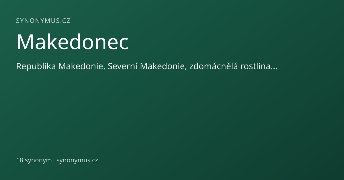 Náhled odkazu: Makedonec