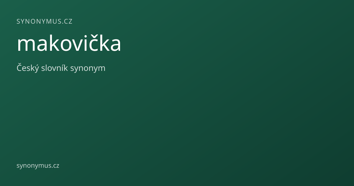 Náhled odkazu: makovička