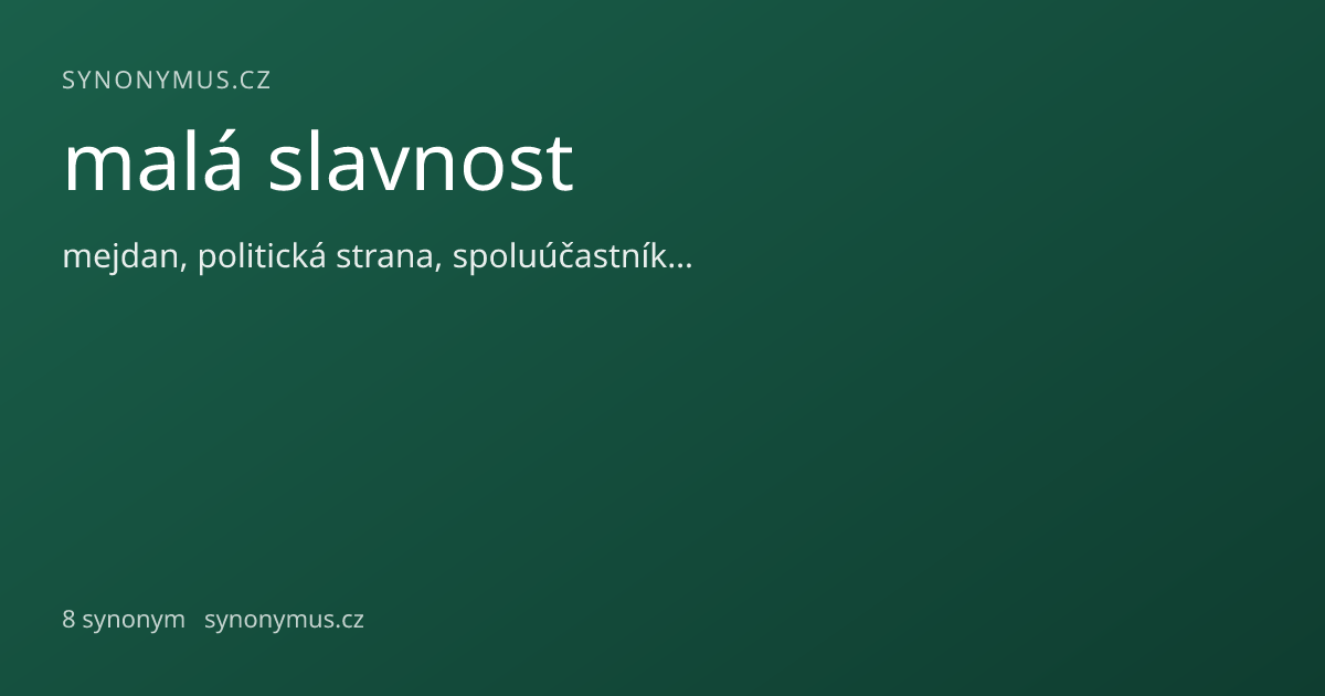 Náhled odkazu: malá slavnost