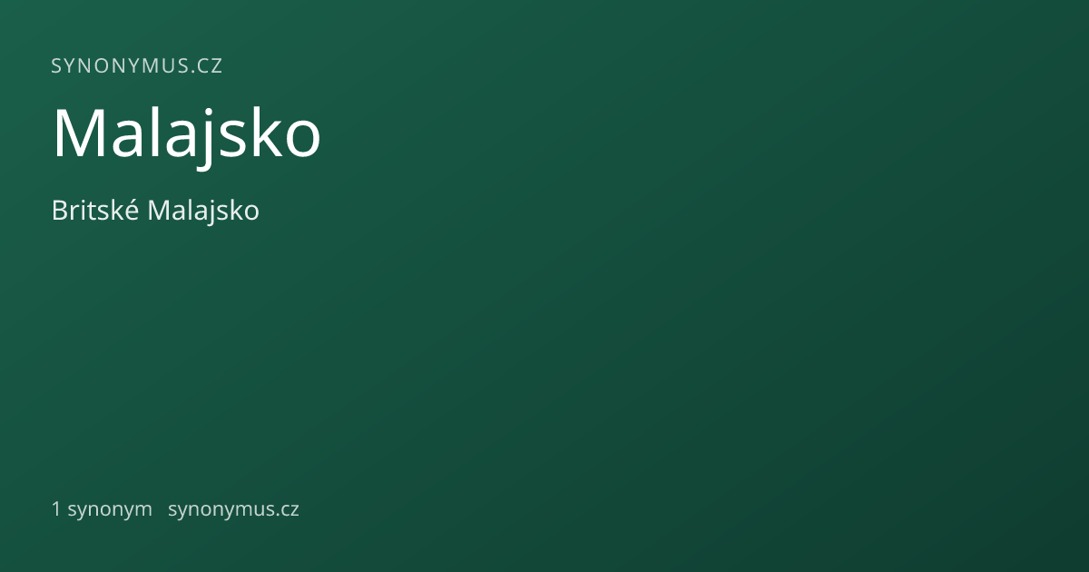 Náhled odkazu: Malajsko