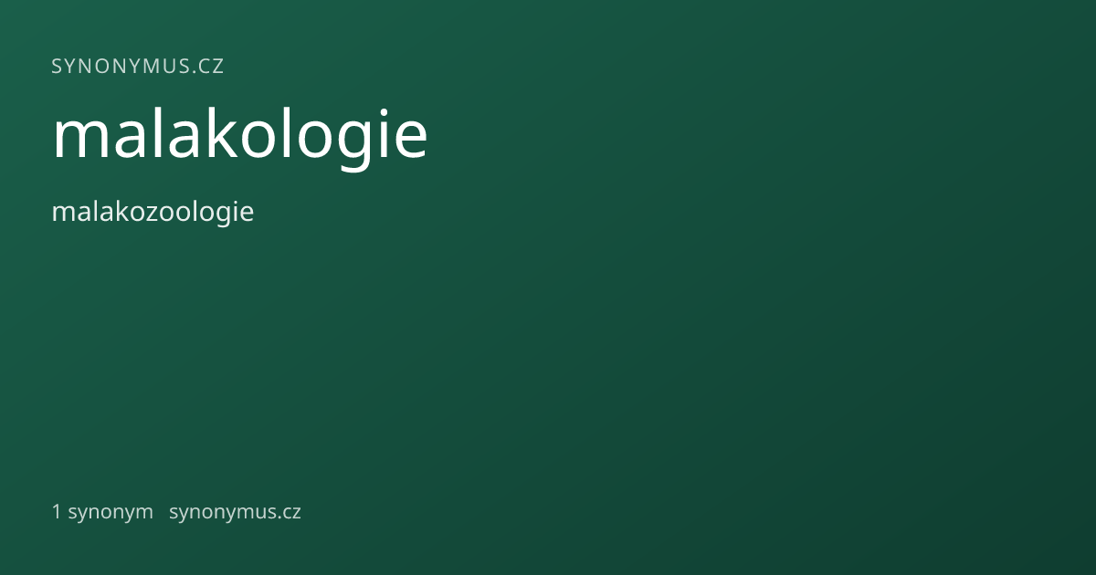Náhled odkazu: malakologie