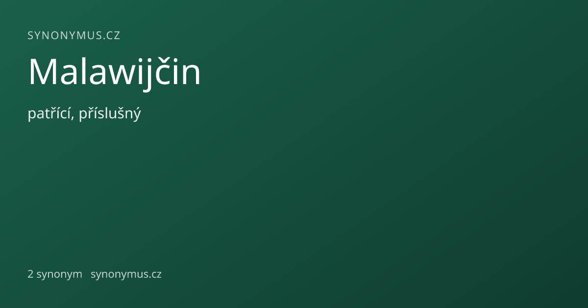 Náhled odkazu: Malawijčin
