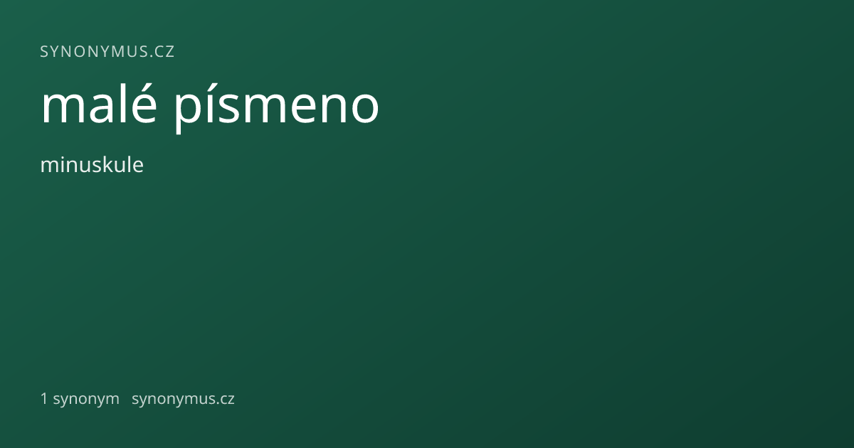 Náhled odkazu: malé písmeno