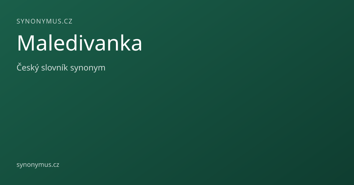 Náhled odkazu: Maledivanka