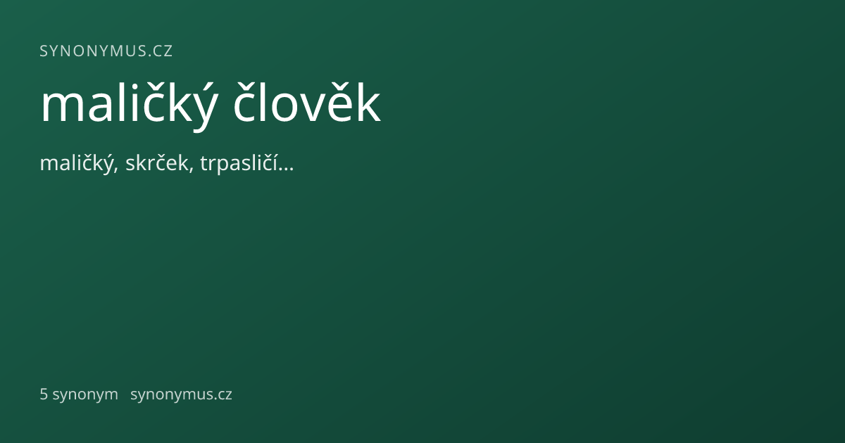 Náhled odkazu: maličký člověk