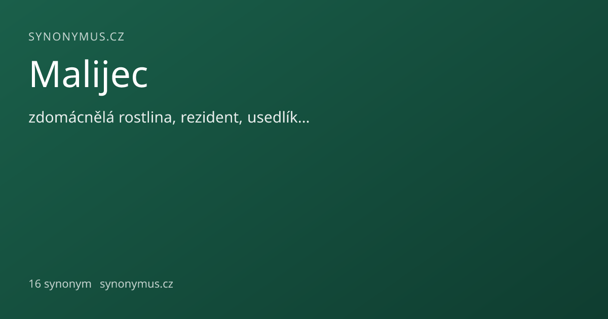 Náhled odkazu: Malijec
