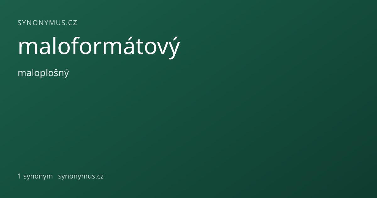 Náhled odkazu: maloformátový