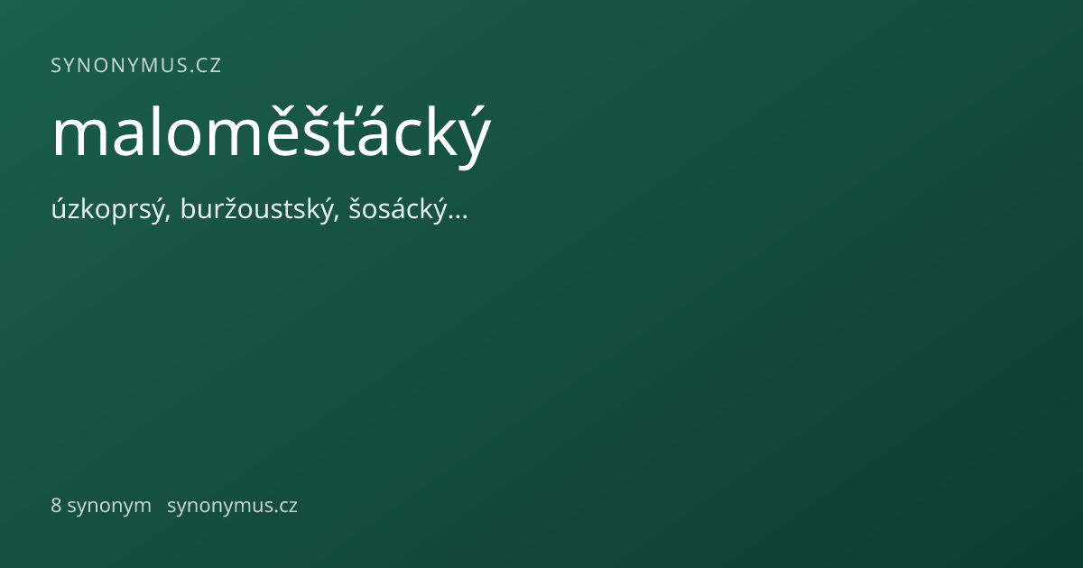 Náhled odkazu: maloměšťácký