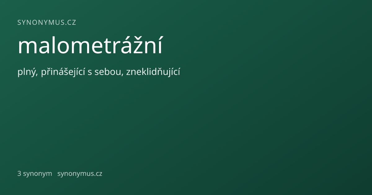 Náhled odkazu: malometrážní