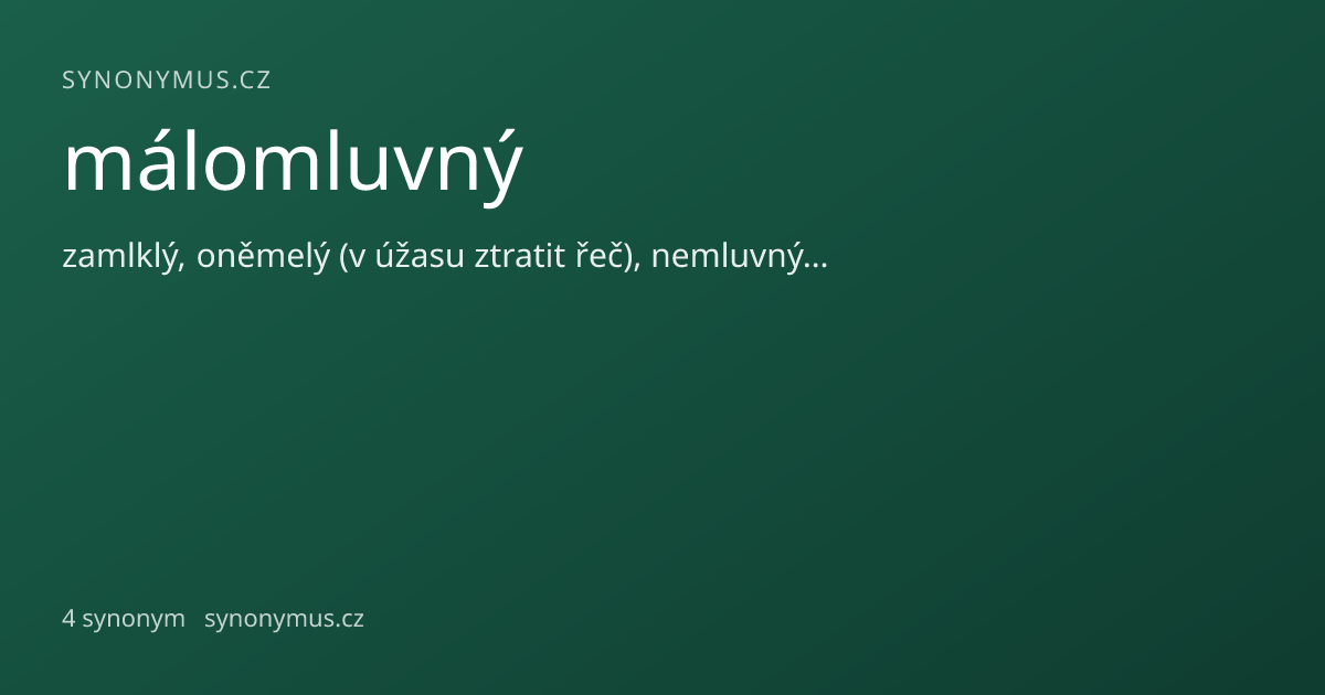 Náhled odkazu: málomluvný