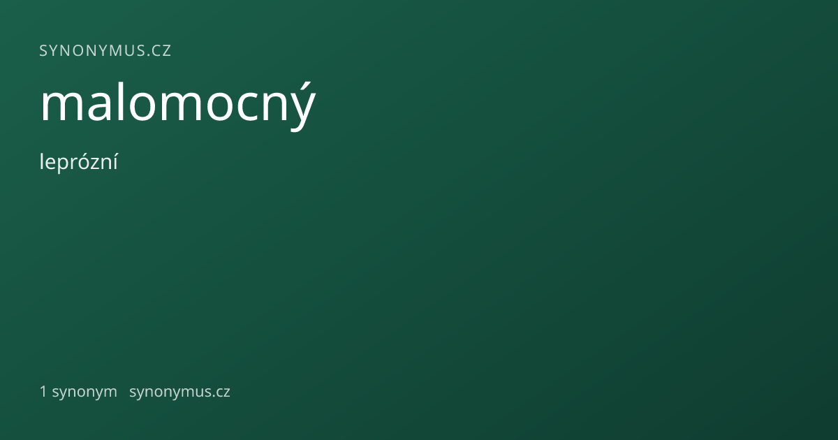 Náhled odkazu: malomocný