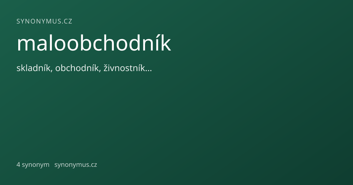 Náhled odkazu: maloobchodník