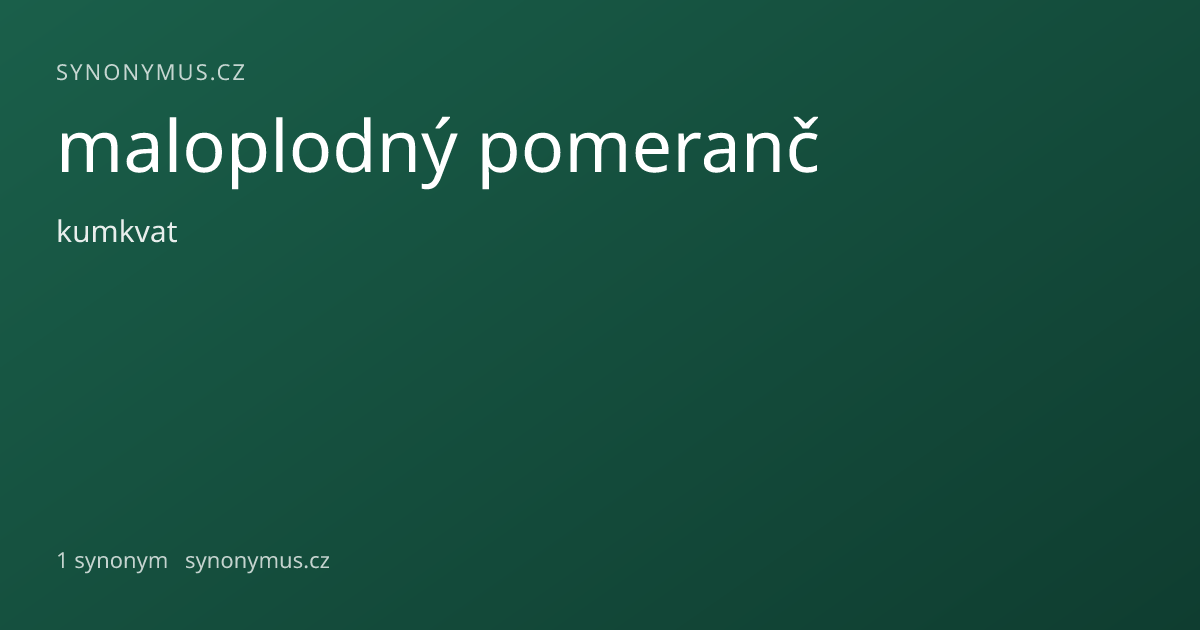 Náhled odkazu: maloplodný pomeranč