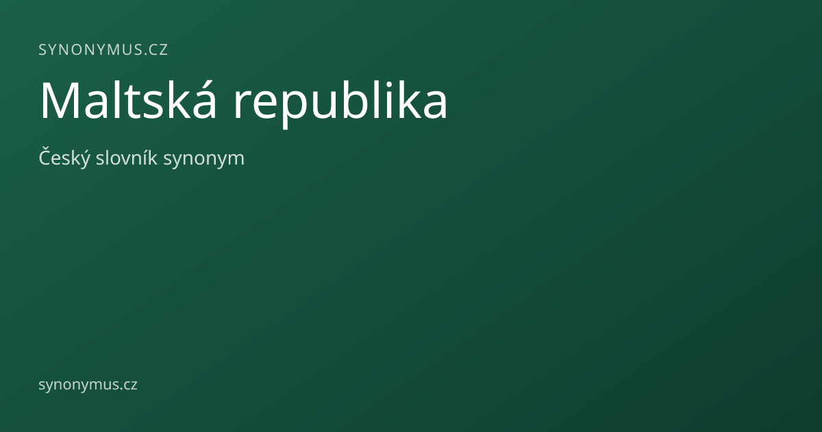 Náhled odkazu: Maltská republika