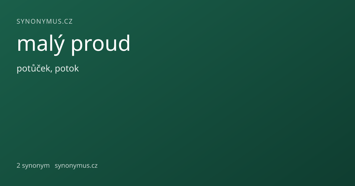 Náhled odkazu: malý proud