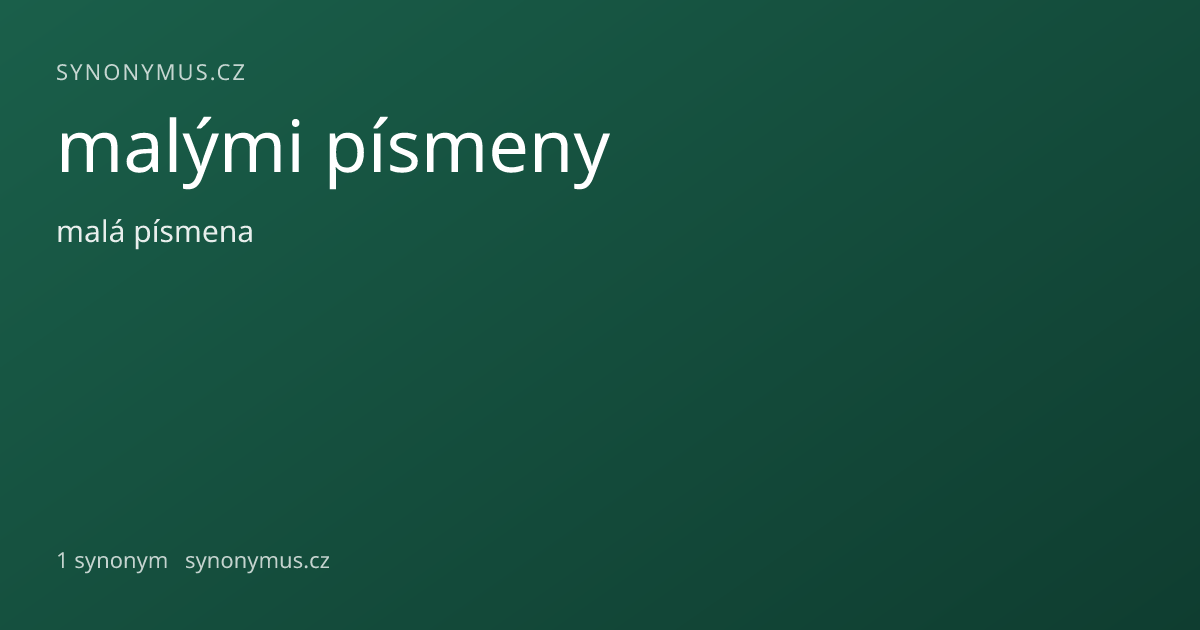 Náhled odkazu: malými písmeny