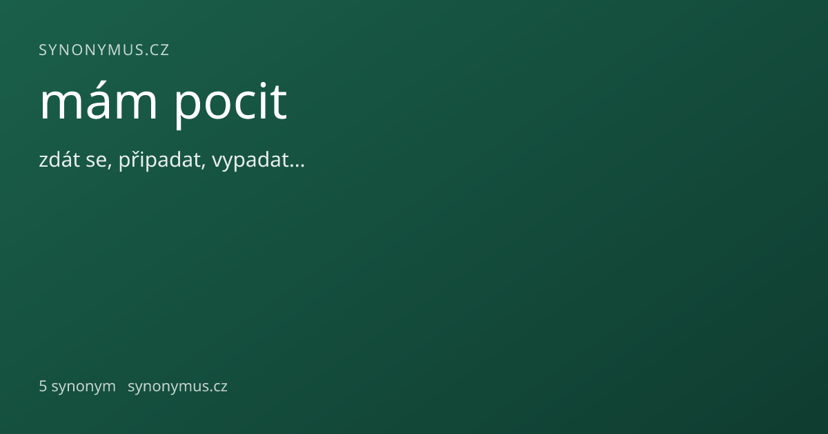 Náhled odkazu: mám pocit